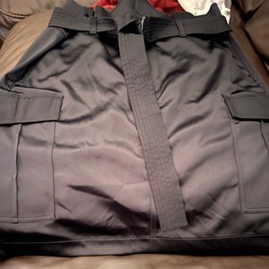 WHBM Satin black skirt